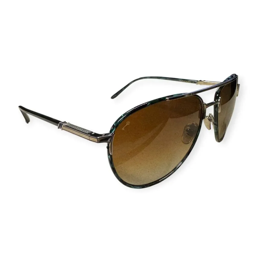 Leisure Society Adrina Polarized Sunglasses Aviator Silver Frames Rare